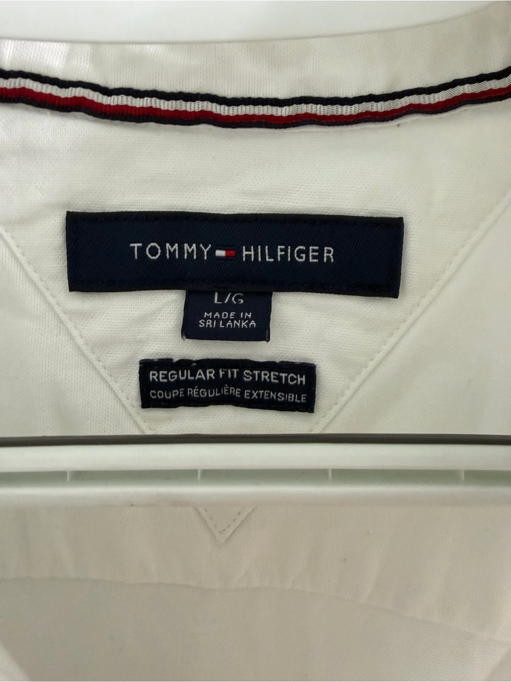 Tommy Hilfiger Men’s White Oxford Stretch Short-Sleeve Button-Down L Classic - Picture 2 of 9